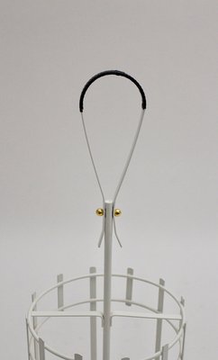 Mid-Century White Metal Umbrella Stand, 1950s-NB-558372