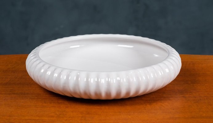 Mid-Century White Modern Bowl from L. Hjorth-ZGQ-773312