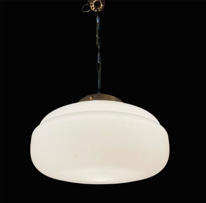 Mid-Century White Murano Glass Pendant Light-JJC-936300