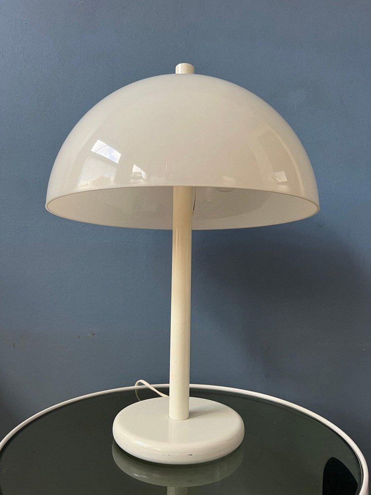 Mid-Century White Mushroom Table Lamp from Dijkstra