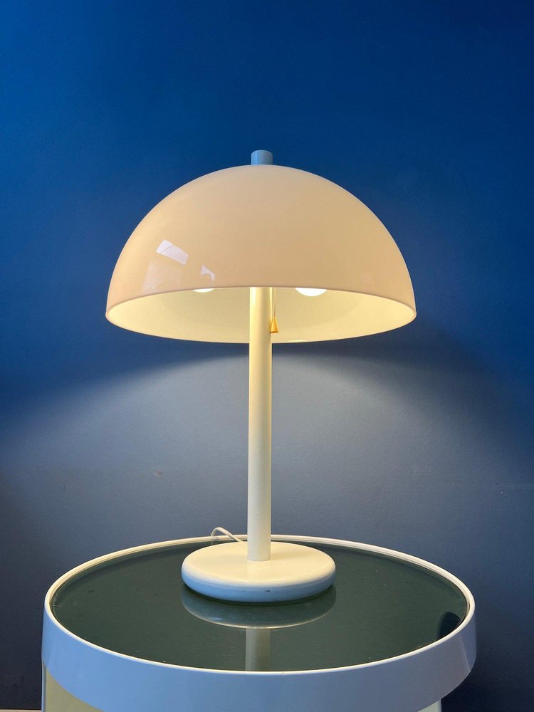 Mid-Century White Mushroom Table Lamp from Dijkstra