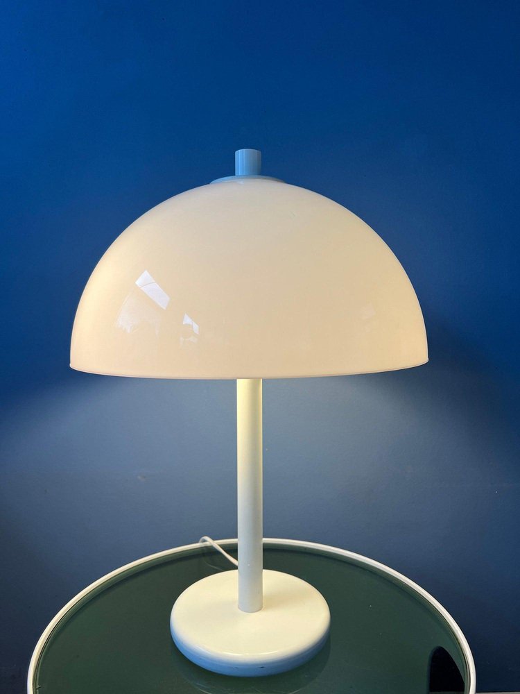 Mid-Century White Mushroom Table Lamp from Dijkstra