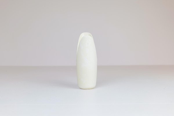 Mid-Century White Pike Mouth Vase by Gunnar Nylund for Rörstrand, Sweden-UYK-968356