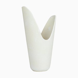 Mid-Century White Pike Mouth Vase by Gunnar Nylund for Rörstrand, Sweden-UYK-968356