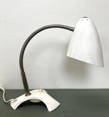 Mid-Century White Shrink Varnish Table Lamp, 1950s-WZZ-1440833