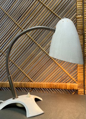 Mid-Century White Shrink Varnish Table Lamp, 1950s-WZZ-1440833