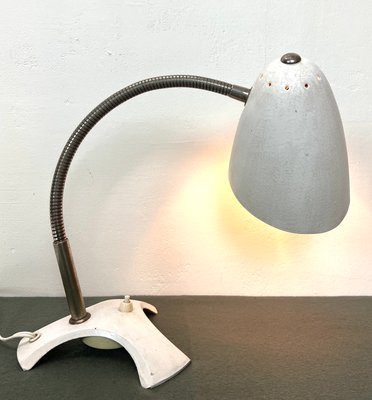 Mid-Century White Shrink Varnish Table Lamp, 1950s-WZZ-1440833