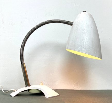 Mid-Century White Shrink Varnish Table Lamp, 1950s-WZZ-1440833