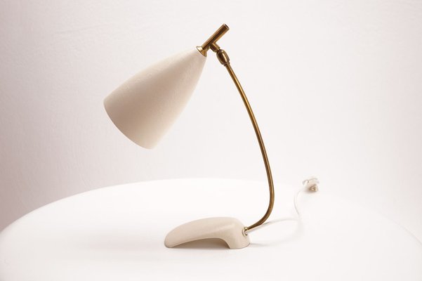 Mid-Century White Table Lamp-KIJ-1344966