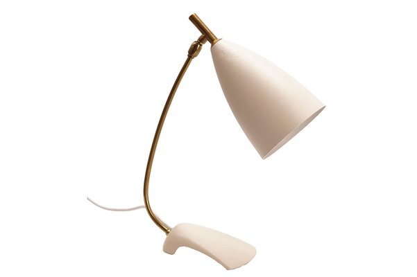 Mid-Century White Table Lamp-KIJ-1344966