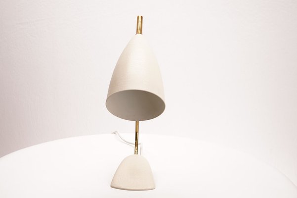 Mid-Century White Table Lamp-KIJ-1344966