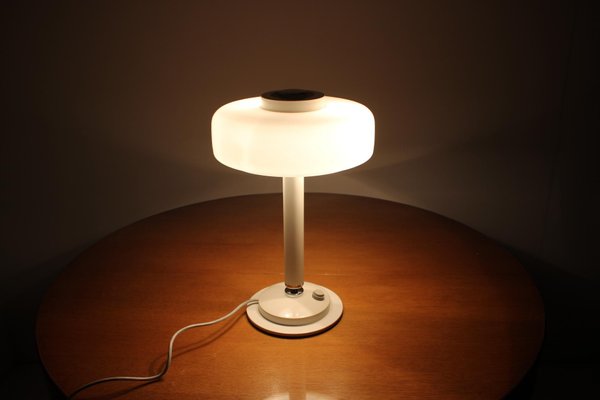 Mid-Century White Table Lamp from Napako, 1960s-TZ-862456