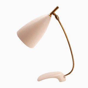 Mid-Century White Table Lamp-KIJ-1344966