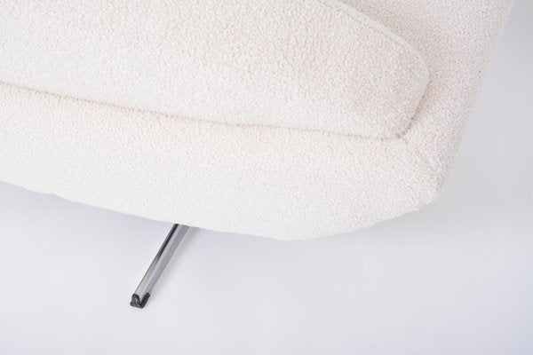 Mid-Century White Teddy Fur Capri Sofa attributed to Johannes Andersen, 1960s-FN-1386651