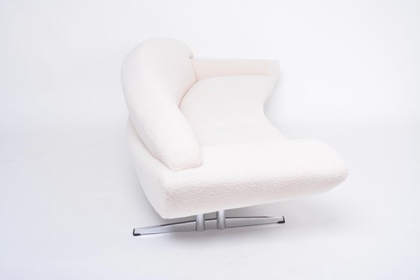 Mid-Century White Teddy Fur Capri Sofa attributed to Johannes Andersen, 1960s-FN-1386651