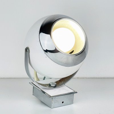 Mid-Century White Wall Lamp Eyeball, Italy, 1960s-WQC-1725545