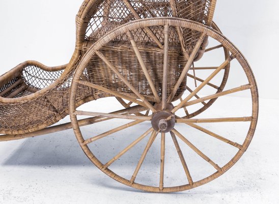 Mid-Century Wicker and Bamboo Rickshaw, Philippines, 1970s-RIU-1329308