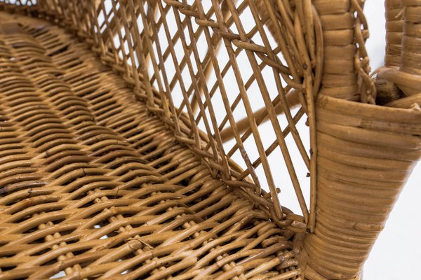 Mid-Century Wicker and Bamboo Rickshaw, Philippines, 1970s-RIU-1329308