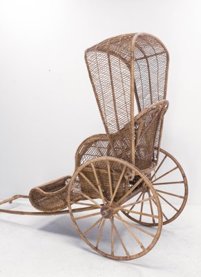 Mid-Century Wicker and Bamboo Rickshaw, Philippines, 1970s-RIU-1329308