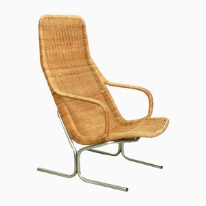 Mid-Century Wicker Lounge Chair by Dirk Van Sliedregt for Jonker Brothers, 1960s-ZA-1378525