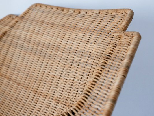 Mid-Century Wicker Lounge Chair, Sweden, 1950s-WPT-843997