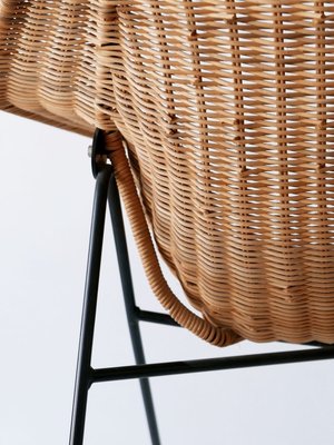 Mid-Century Wicker Lounge Chair, Sweden, 1950s-WPT-843997