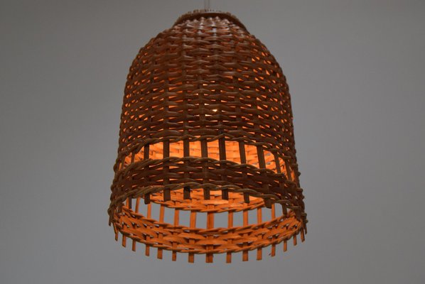 Mid-Century Wicker Pendant Lamp from Uluv, 1960s-TZ-1323210