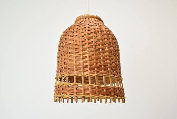 Mid-Century Wicker Pendant Lamp from Uluv, 1960s-TZ-1323210