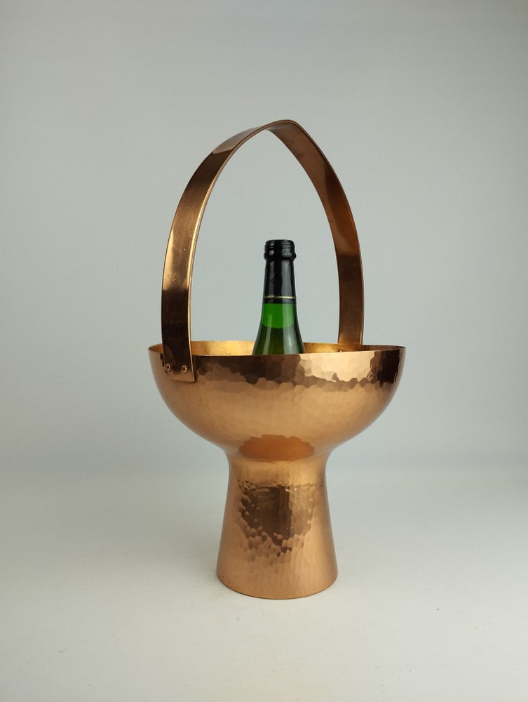 Mid-Century Wine Cooler in Copper by Eugen Zint, 1960s