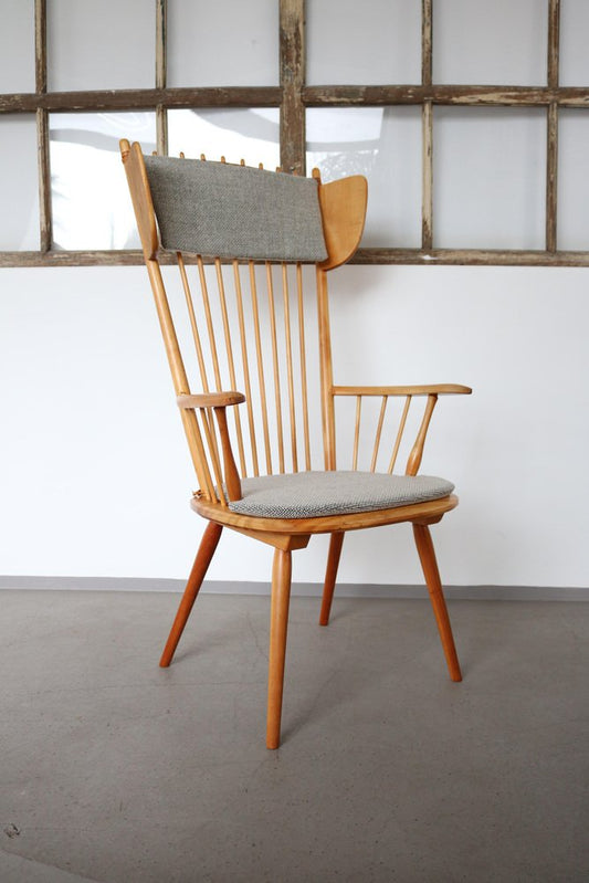 Mid-Century Wingback Armchair by Albert Haberer for Fleiner