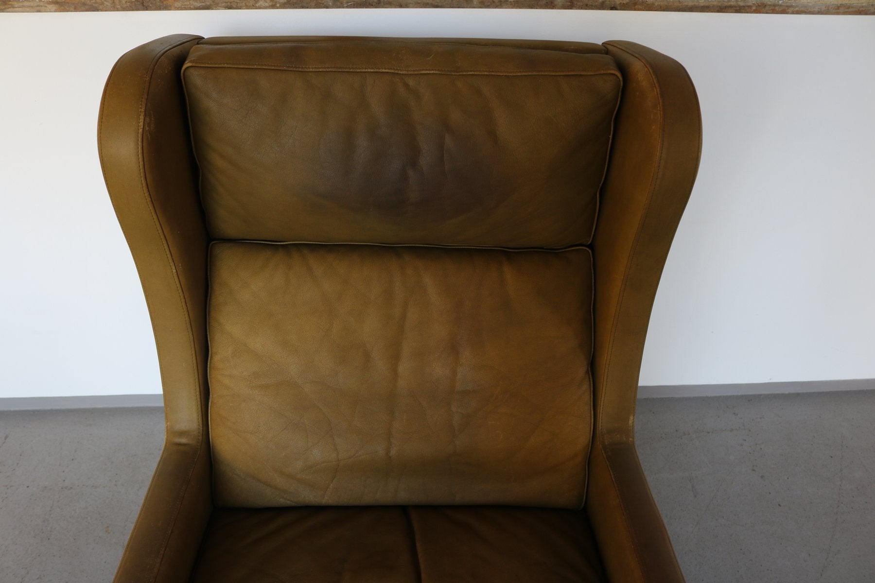 Mid-Century Wingback Chair in Leather by Georg Thams, 1960s