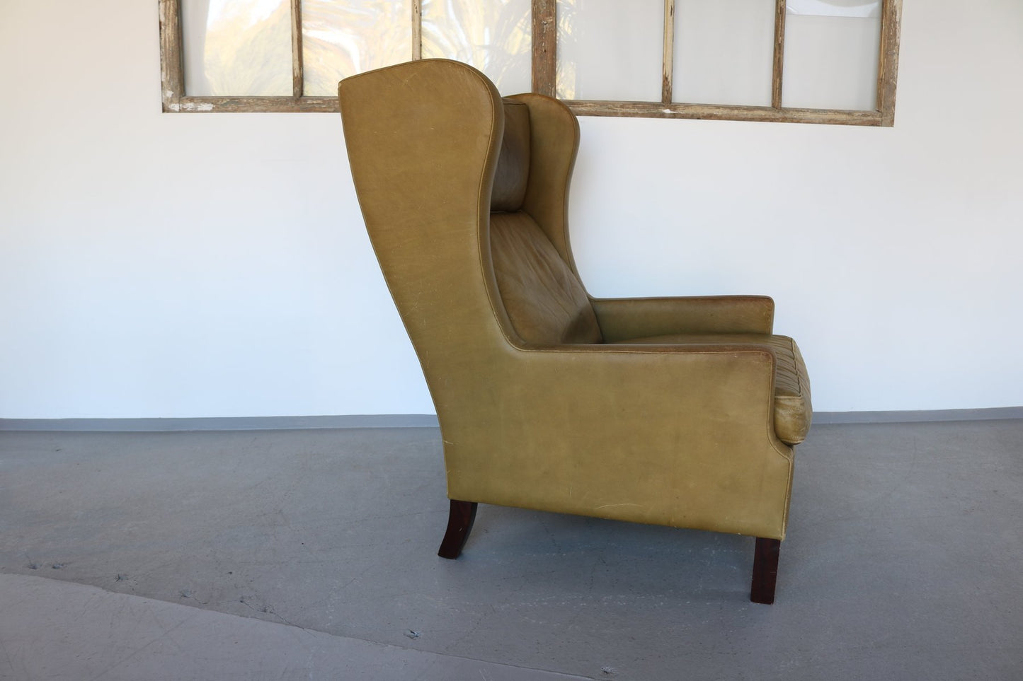 Mid-Century Wingback Chair in Leather by Georg Thams, 1960s