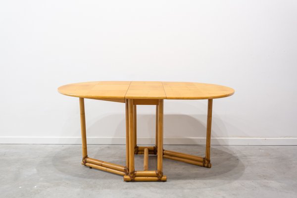 Mid-Century Winged Table with Legs in Bamboo-UJE-1015809