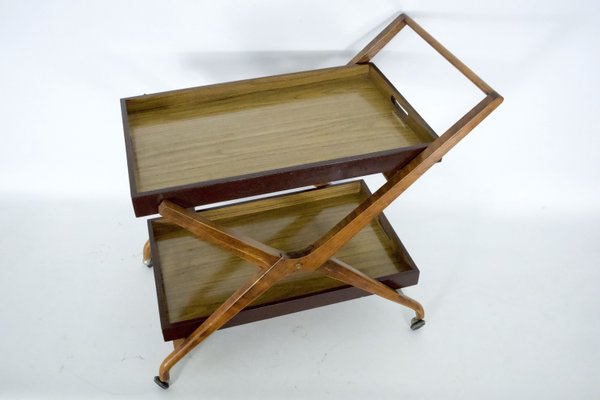 Mid-Century Wood and Formica Bar Cart in the style of Angelo Ostuni, Italy, 1950s-OT-2027836