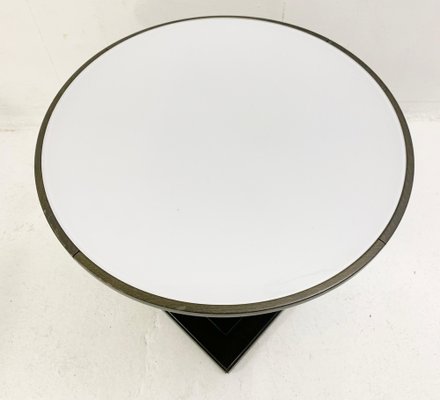 Mid-Century Wood and Glass Plate Gueridon from Giorgetti S.P.A., Italy, 1980s-FGA-1177856