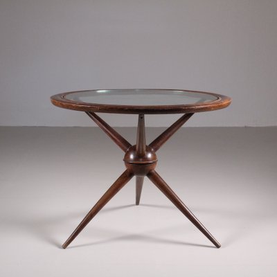 Mid-Century Wood and Glass Table-VJY-1703717