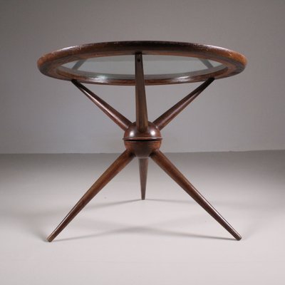 Mid-Century Wood and Glass Table-VJY-1703717