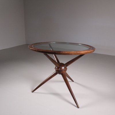 Mid-Century Wood and Glass Table-VJY-1703717