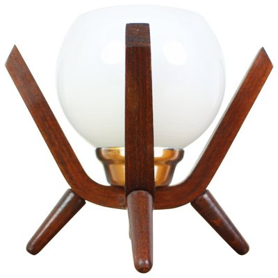 Mid-Century Wood Bedside Table Lamp from Dřevo Humpolec, 1970s-TZ-768302