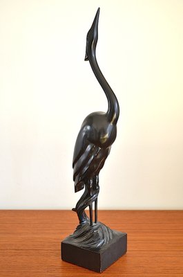 Mid-Century Wood Crane, 1950s-OV-1031142