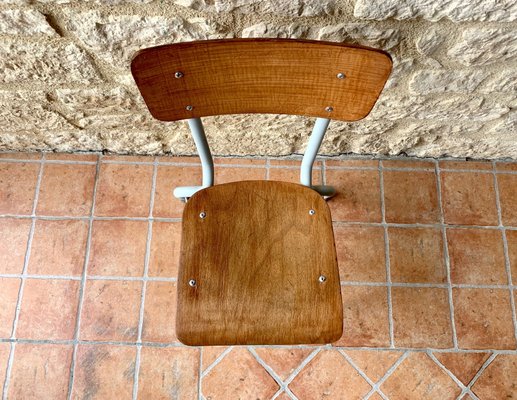 Mid-Century Wood & Metal Children's Chair, 1950s-OJT-847147