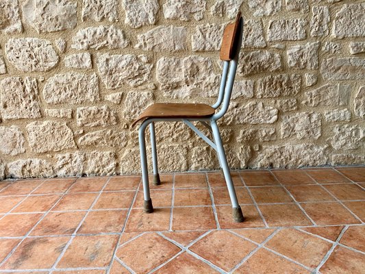 Mid-Century Wood & Metal Children's Chair, 1950s-OJT-847147