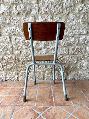 Mid-Century Wood & Metal Children's Chair, 1950s-OJT-847147