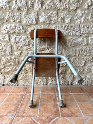 Mid-Century Wood & Metal Children's Chair, 1950s-OJT-847147