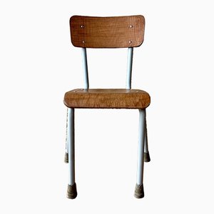 Mid-Century Wood & Metal Children's Chair, 1950s-OJT-847147