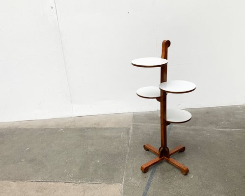 Mid-Century Wood Plant Stand in the style of André Groult, 1960s-UAH-1374998