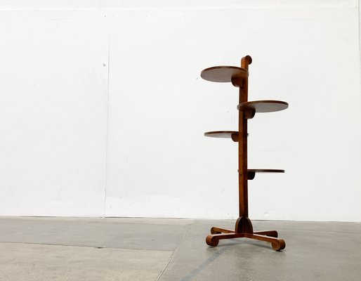 Mid-Century Wood Plant Stand in the style of André Groult, 1960s-UAH-1374998