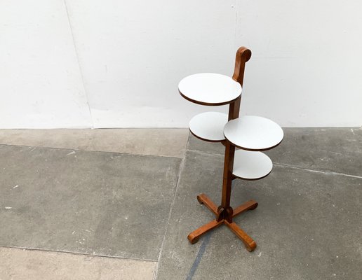 Mid-Century Wood Plant Stand in the style of André Groult, 1960s-UAH-1374998