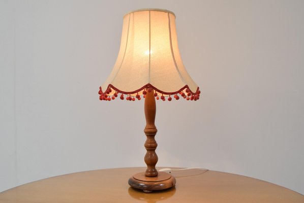 Mid-Century Wood Table Lamp, 1970s-TZ-866941