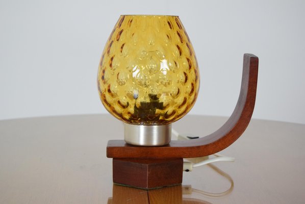 Mid-Century Wood Table Lamp from Drevo Humpolec, 1960s-TZ-848548